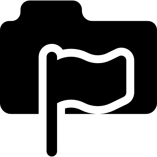 Flag and folder archives office material archive icon