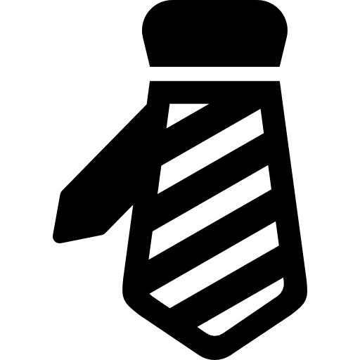 Short tie men elegant accessory icon