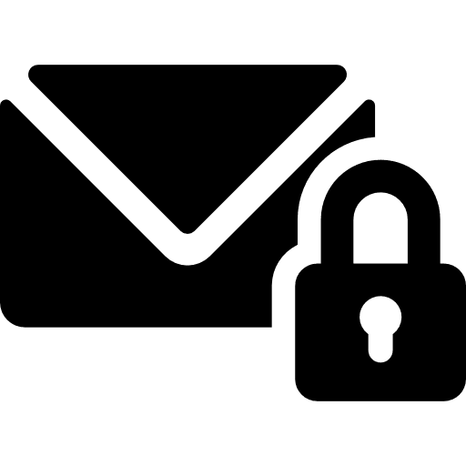 Mail locked email interface mailing icon