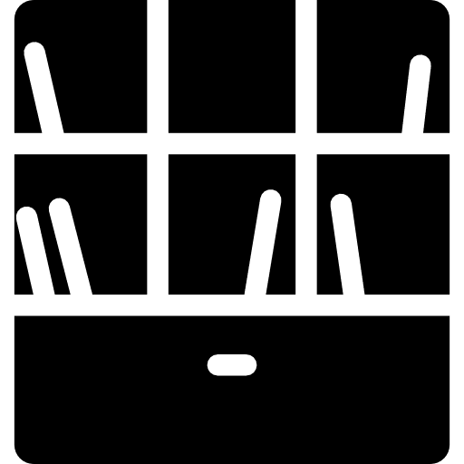 Bookshelve home bookcase house icon