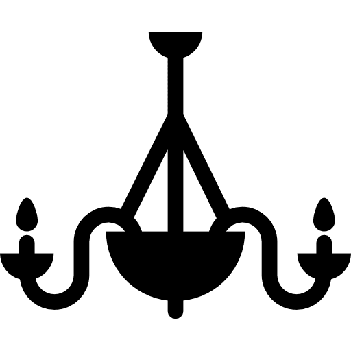 Chandelier furniture lamp home icon