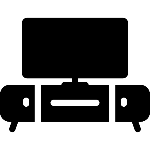 Tv table hotel home desk icon