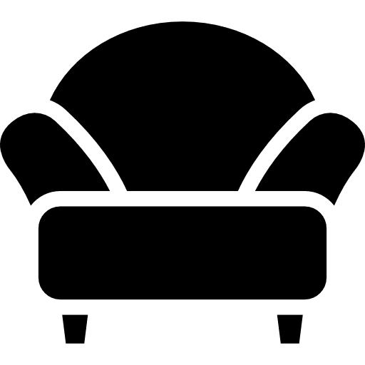 Armchair sofa furniture couch icon