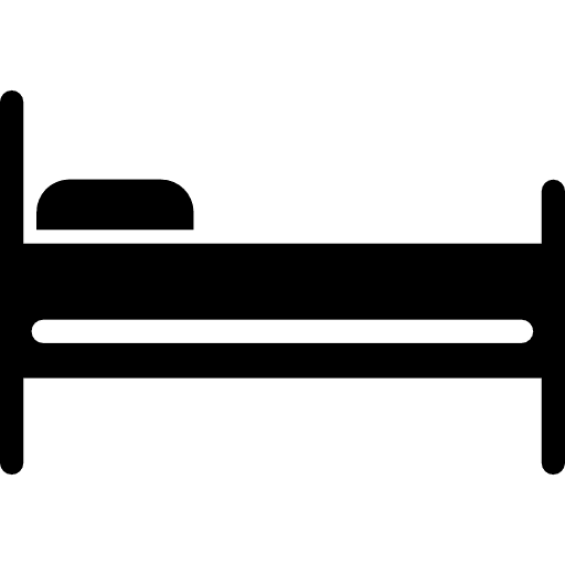 Bed mattress hotel rest icon