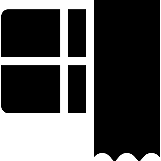 Curtain home window furniture icon