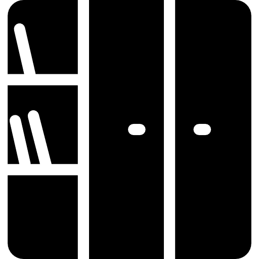 Bookcase book shelves furniture icon