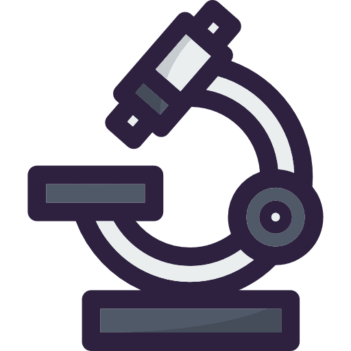 Microscope scientific tools and utensils medical icon