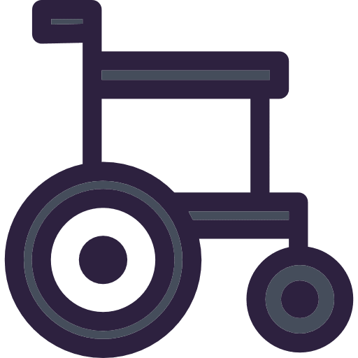Wheelchair transport disabled healthcare and medical icon