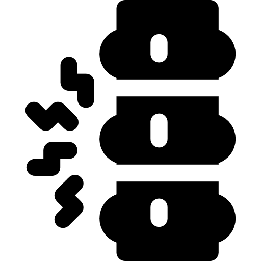 Chiropractic healthcare and medical recovery injury icon