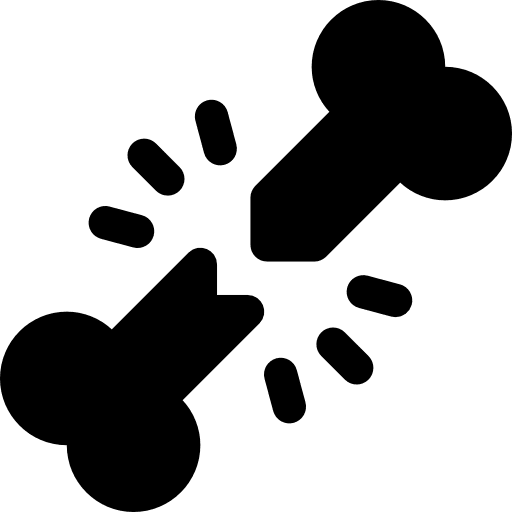 Broken bone body parts healthcare and medical human body icon