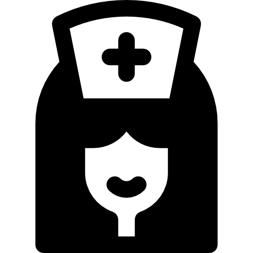 Nurse woman medical profession icon