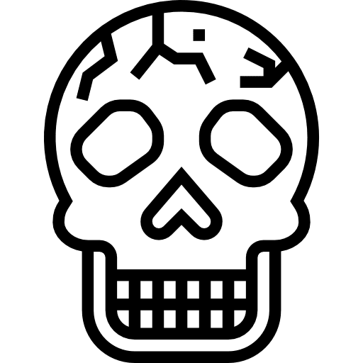 Skull anatomy medical signs icon