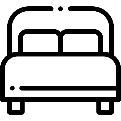 Bed tools and utensils rest furniture and household icon