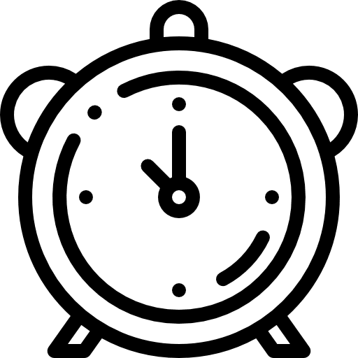 Alarm clock time timer time and date icon