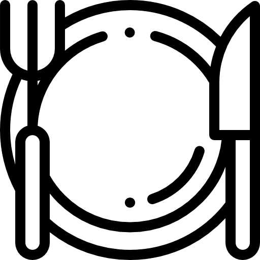 Dish dish restaurant fork icon