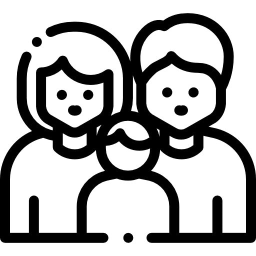 Family mother love daughter icon