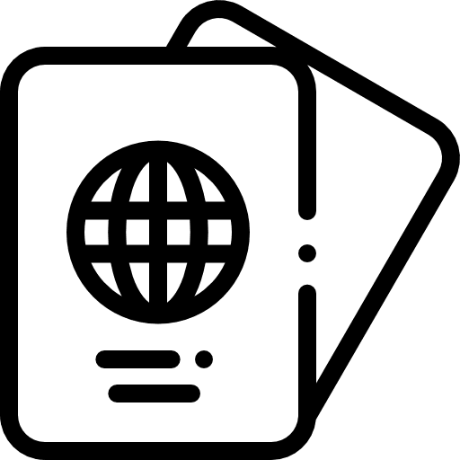 Passport identification technology identity icon