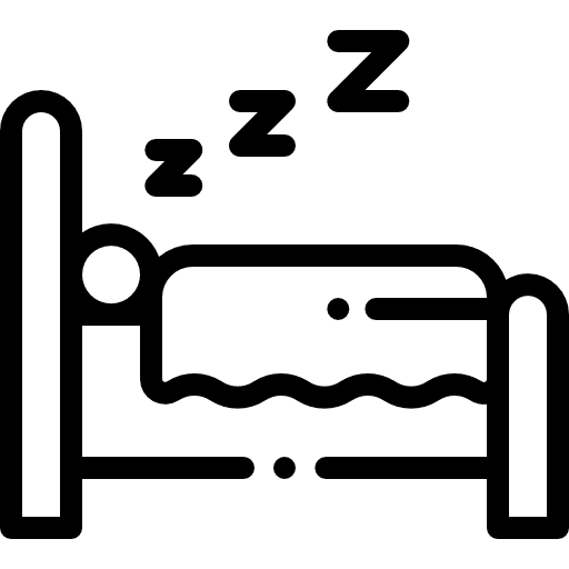 Bed sleeping holidays sleepy icon