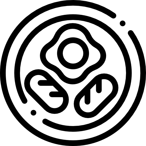 Breakfast lunch bacon food icon