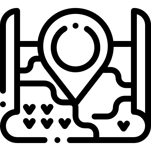 Map region map location pin icon