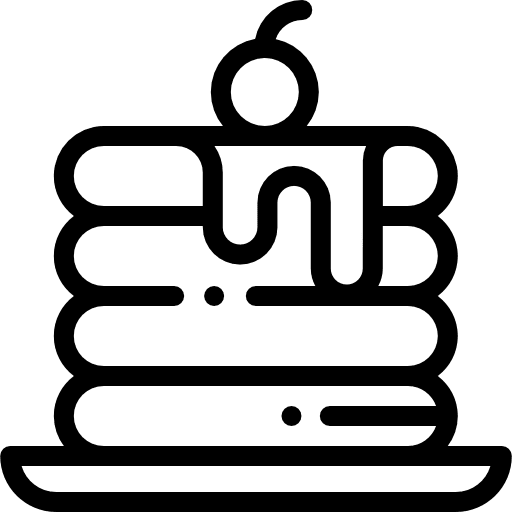 Pancakes dessert pancakes syrup icon