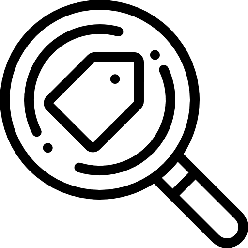 Research research zoom seo and web icon