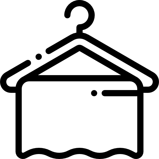 Towels furniture and household wellness dryer icon