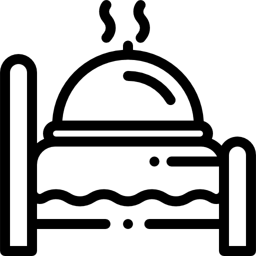 Dinner served tray food serving icon