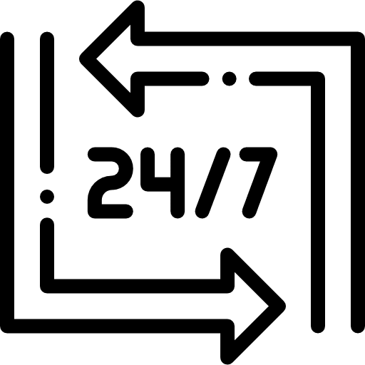 24 hours communications people customer service icon
