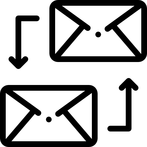 Email envelopes mail communications icon