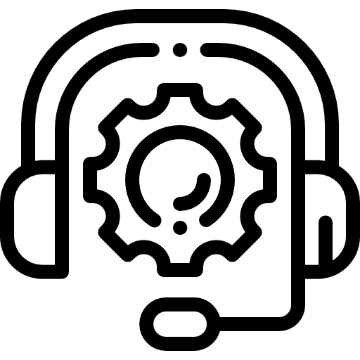 Headset call center assistance headset icon
