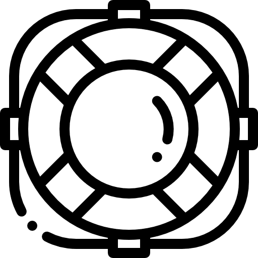 Lifebuoy floating lifeguard lifesaver icon