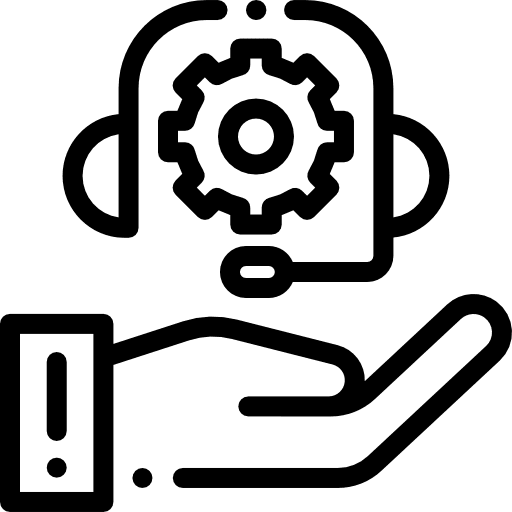 Support people communications electrical service icon