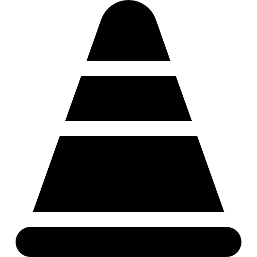 Cone urban construction and tools post icon