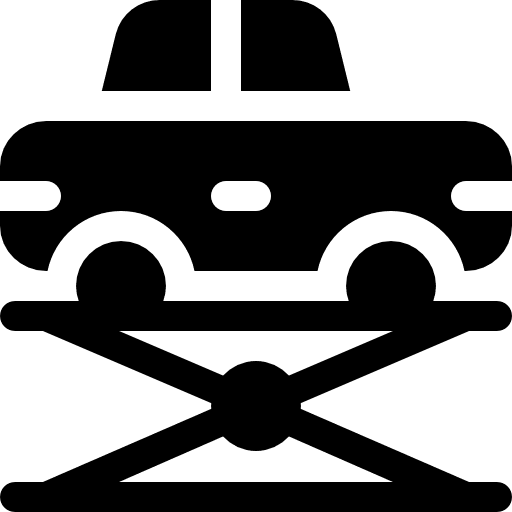 Elevator lift construction and tools car icon