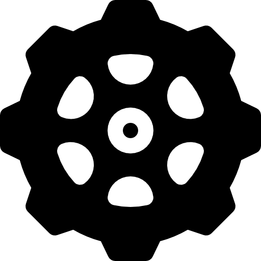 Gear interface transportation tools and utensils icon