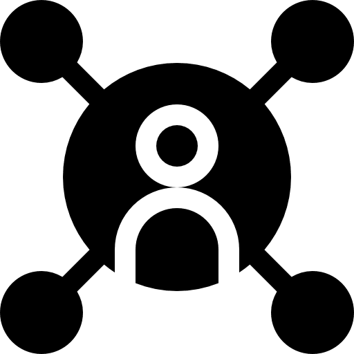 Social media user share network icon