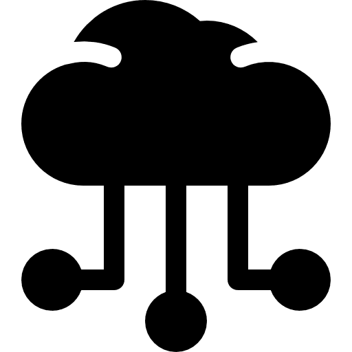 Cloud network sharing cloud data web development icon