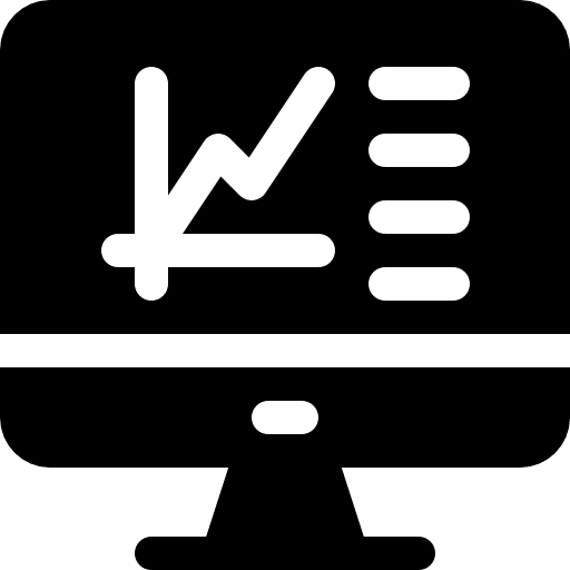 Internet internet business and finance statistics icon