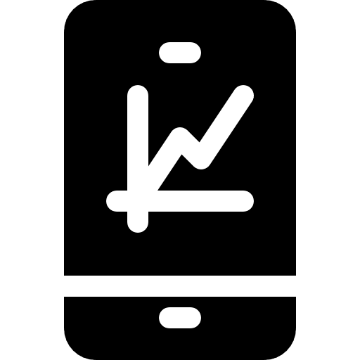 Smartphone stats mobilephone statistics icon
