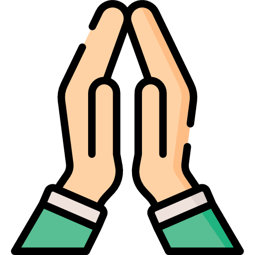 Pray hands hands and gestures worship icon