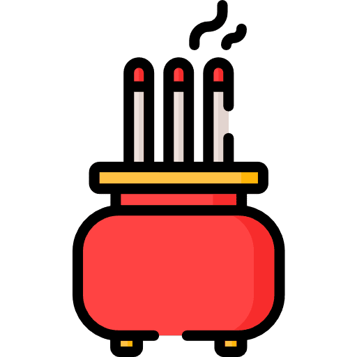Incense sticks devotion burning icon