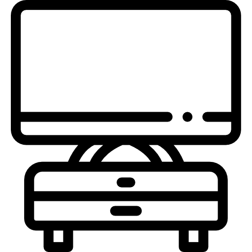 Tv table cupboard furniture and household tv icon