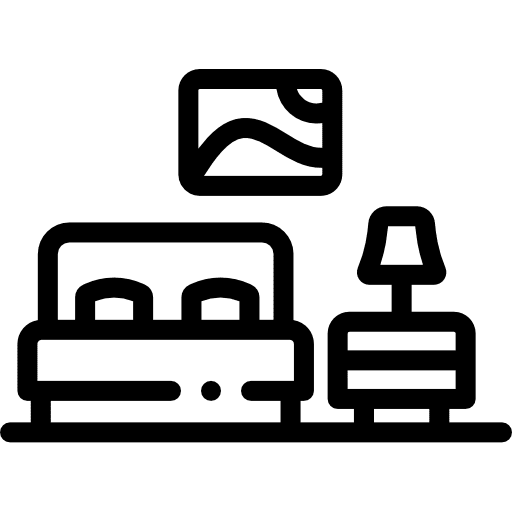 Bedroom bedroom furniture and household bed icon