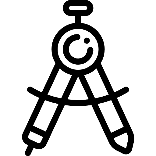 Compass drawing art and design compass icon