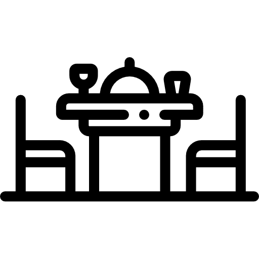 Dinner table food and restaurant table restaurant icon