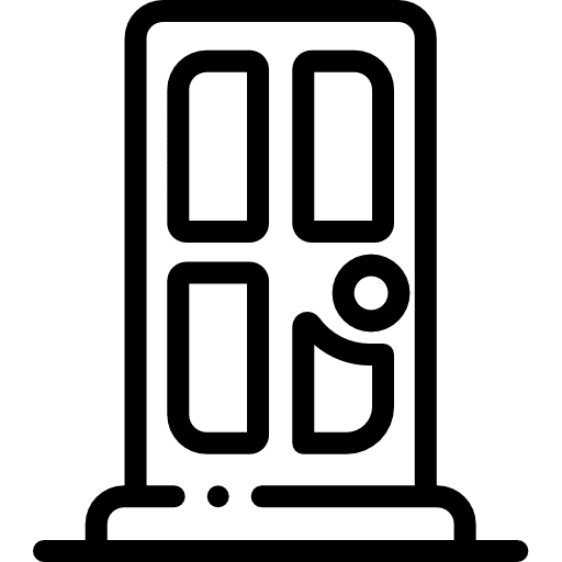 Door exit door furniture and household door icon