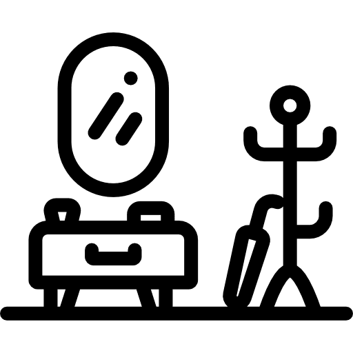 Entrance hanger mirror entry icon