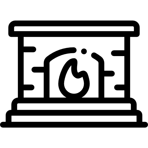 Fireplace home chimney winter icon