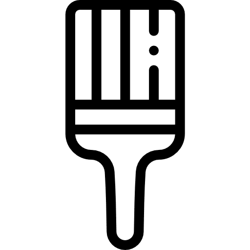 Brush art and design construction and tools paint icon